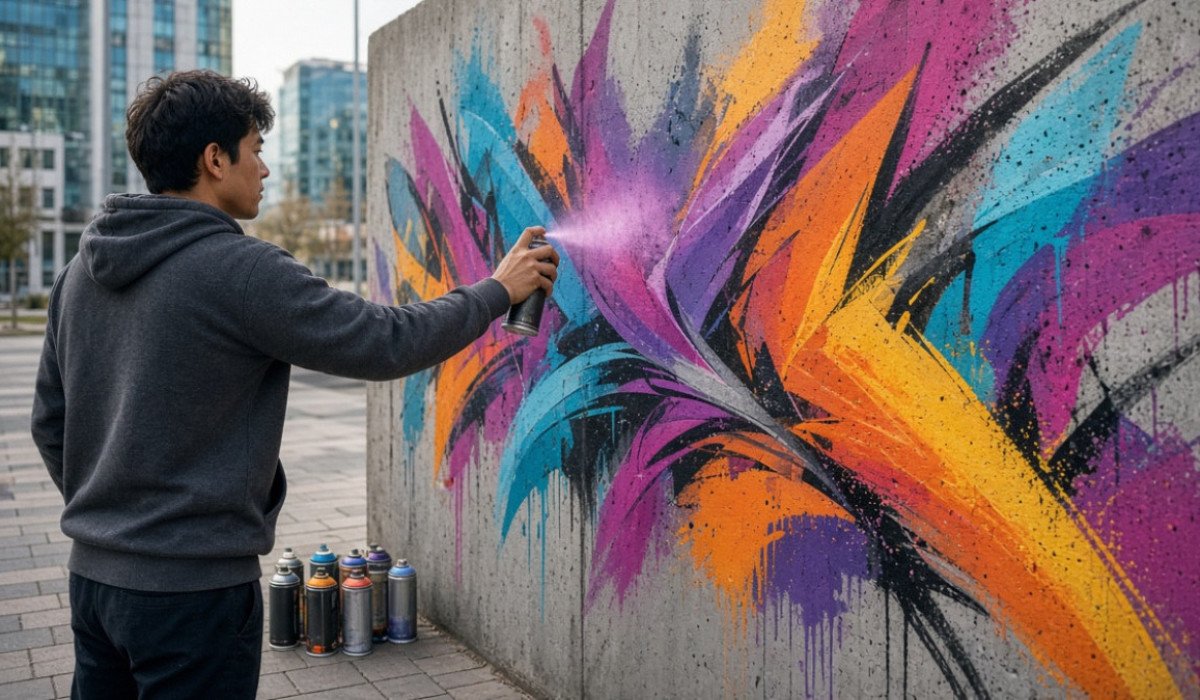 Graffiti Wall Almaty: Where Art Breathes Along the River