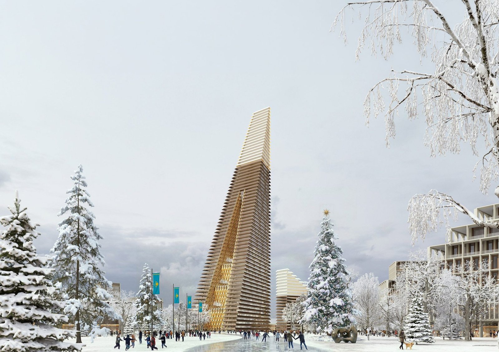 SOM Designs Landmark Mixed-Use Tower Complex for the New City of Alatau in Kazakhstan