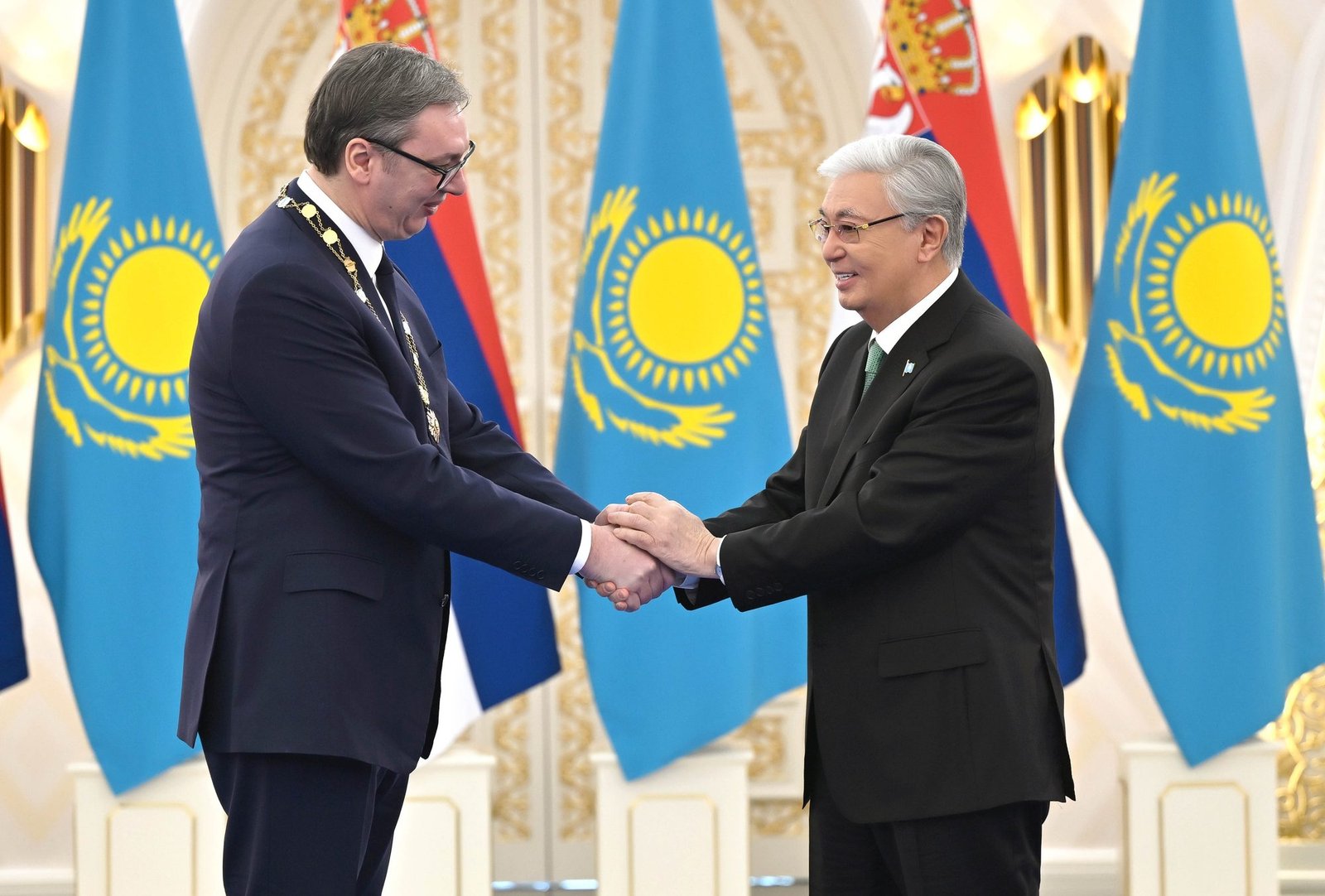 President Tokayev Honors Serbian President Aleksandar Vučić With Kazakhstan’s Highest State Award