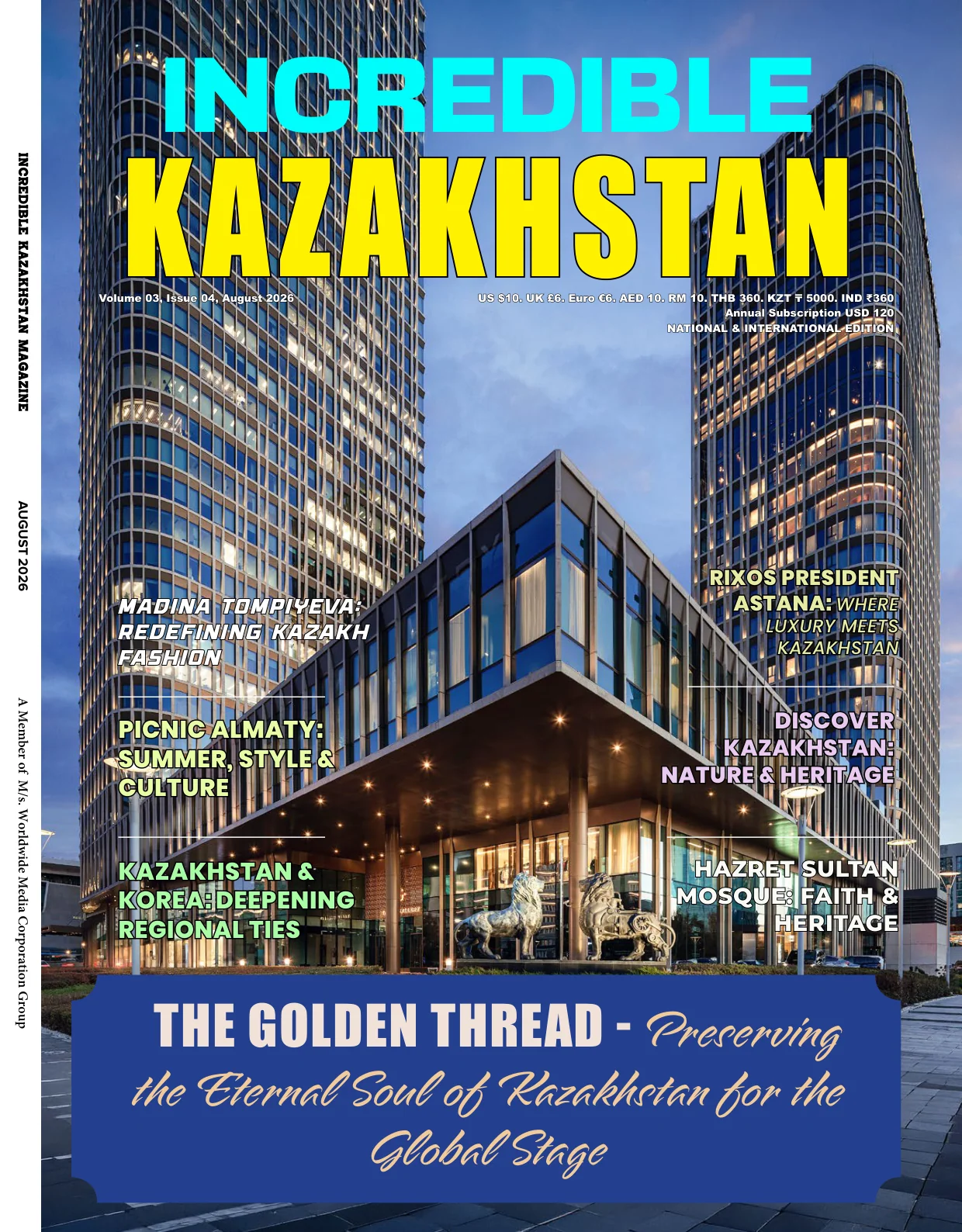 Incredible Kazakhstan, August 2026 cover